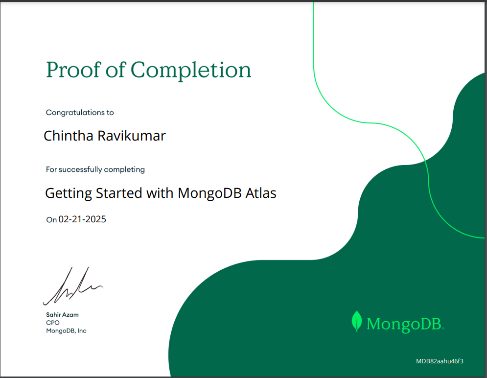 MongoDB Certificate